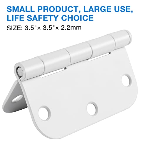 3 1 2" Matte White Door Hinges 3.5" 5