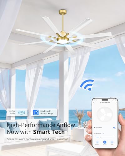72 Inch Large Ceiling Fan with Light