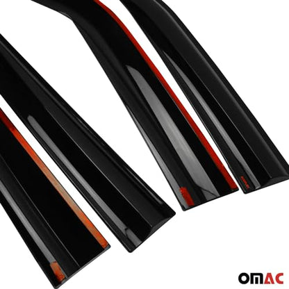 Set Bug Shield Hood Deflector & Window Visor Vent for Honda Civic 2012