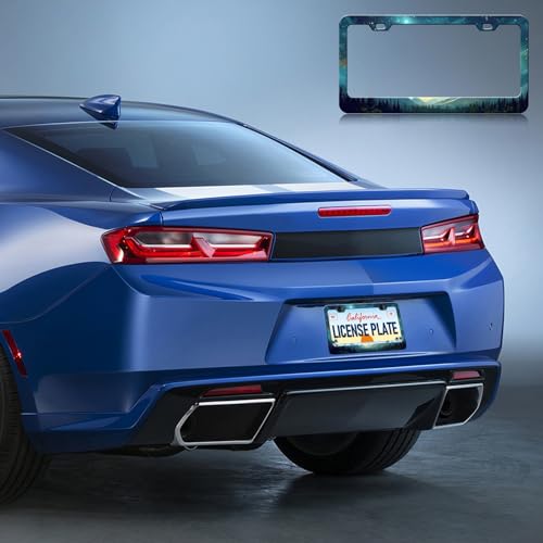 Starry Sky Mountain License Plate Frames