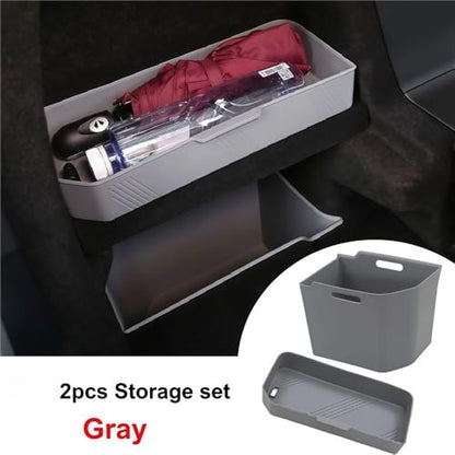 GGCLIMAX Car Organizer Rear Trunk Side Storage Box Compatible with Tesla Model X 2022