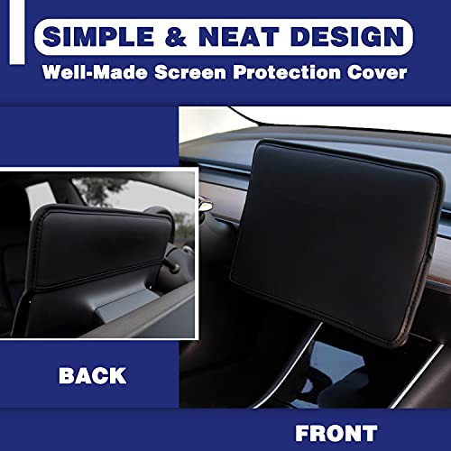 Screen Protector Cover Compatible with Tesla Model 3 Model Y Center Console Display Cover Folding Sun Shade Sleeve Screen Protection from Scratch