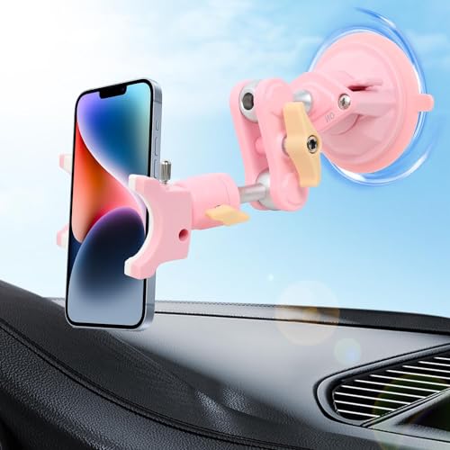 Suction Cup Phone Mount 360 Rotating Universal Ball Head Arm for Car Dashboard Windshield Vehicle Sunroof