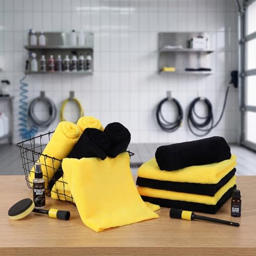 30 Pcs 16 x 16 Inch Edgeless Microfiber Plush Towels for Cars Detailing Drying Wash Polishing Absorbent Cleaning Cloths (30 Count)
