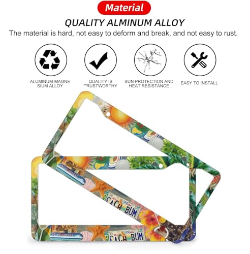 Summer Beach License Plate Frames