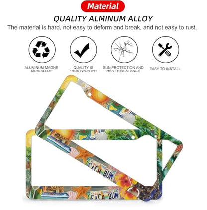 Summer Beach License Plate Frames