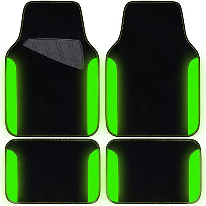 Fluorescent Leather & Waterproof Car Carpet Floor Mats