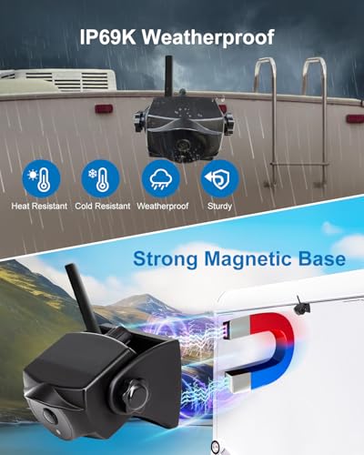 1080P Magnetic Wireless Backup Camera WiFi Hitch Camera