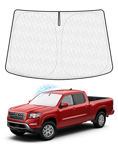 Windshield Shade Custom Fit for Nissan Frontier 2022 2023 2024 2025 2026 Car Accessories Sun Shade Front Windshield Sun Visor Foldable Thicker 5