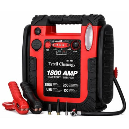 New Upgrade Car Battery Jump Starter & Portable Air Compressor