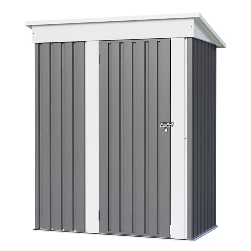 Metal Outdoor Storage Shed 5 x 3 FT Metal Shed with Lockable Door