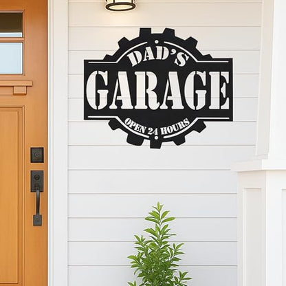 Custom Garage Workshop Metal Sign Personalized Tool Name Wall Art for Car Truck Mechanic Shop Decor Durable Steel Sign for Dad Husband Men’s Auto Workspace or Fence