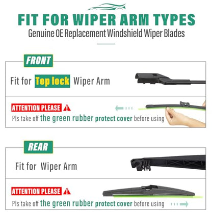 Windshield Wiper Blades Replacement for Chevy Trailblazer 22