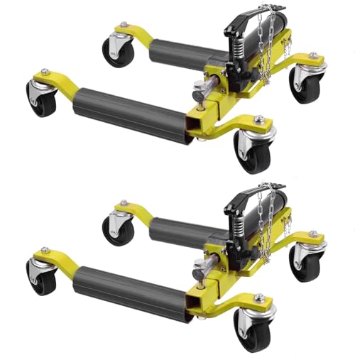 2 Pcs Car Wheel Dolly with Hydraulic Tire Jack (2 Count)