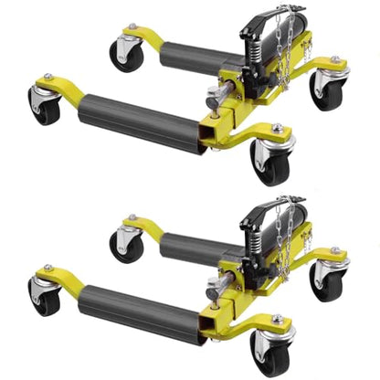 2 Pcs Car Wheel Dolly with Hydraulic Tire Jack (2 Count)