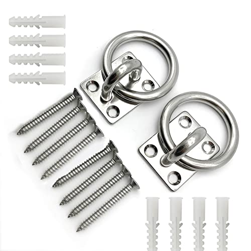 Ceiling Hooks Ceiling Wall Mount Hook Heavy Duty 1000LB Dog Anchor Pad Eye Plate 304 Stainless Steel for Yoga Swings Hammocks Training Straps Punching Bags Hanging