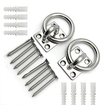 Ceiling Hooks Ceiling Wall Mount Hook Heavy Duty 1000LB Dog Anchor Pad Eye Plate 304 Stainless Steel for Yoga Swings Hammocks Training Straps Punching Bags Hanging