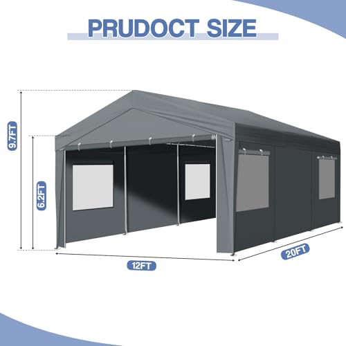12 x 20 ft Outdoor Portable Storage Shed