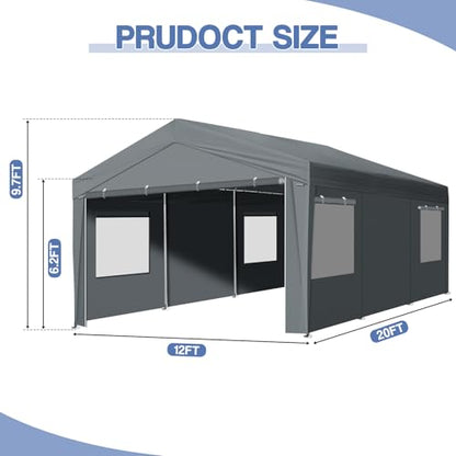 12 x 20 ft Outdoor Portable Storage Shed