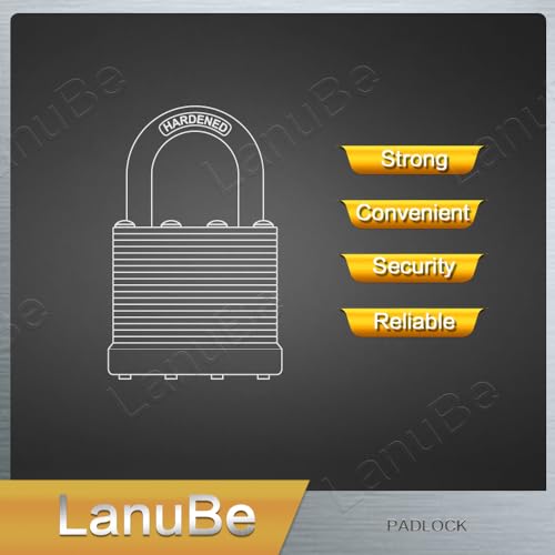 Laminated Keyed Alike Padlock 12 Pack 1.6 (12 Count)