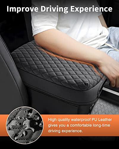 Custom for Center Console Cover Nissan Frontier 2025 2024 2023 2022 Armrest Cushion Pad Cover PU Leather Frontier Accessories 2025 2026 Car Armrest Seat Box Cover Protector Anti