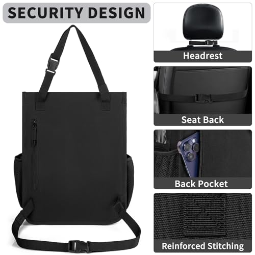 Car Front Seat Organizer with Dedicated Laptop Tablet Storage