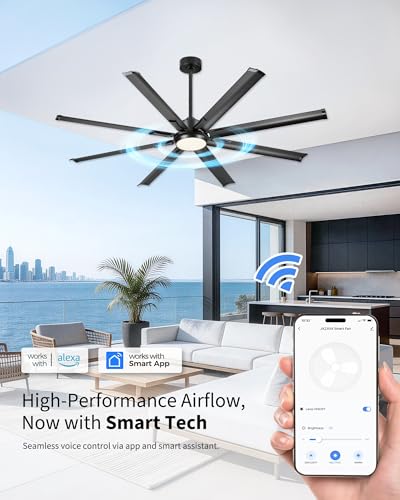 72 Inch Large Ceiling Fan with Light
