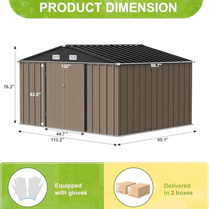 10 x 8 FT Outdoor Storage Shed