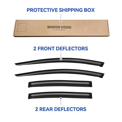 Window Visors Rain Guards for 2008 2009 2010 2011 2012 Chevy Malibu