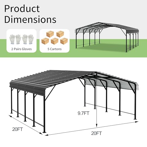 20x20 FT Metal Carport