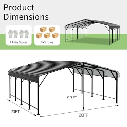 20x20 FT Metal Carport