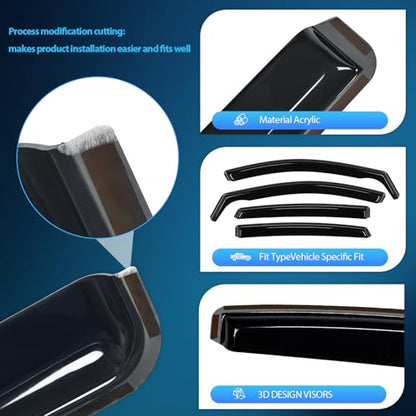 in Channel Window Visors for Chevrolet Malibu 2016