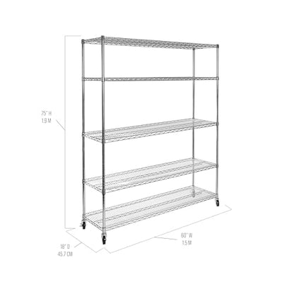 UltraDurable Heavy Duty NSF Solid Steel Wire Rack Storage Unit Organizer for Garage