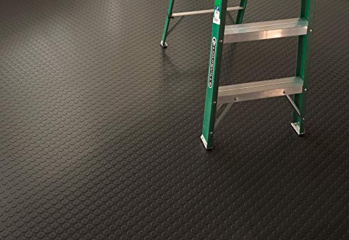Large Coin Pattern Vinyl Garage Floor Protector Mat