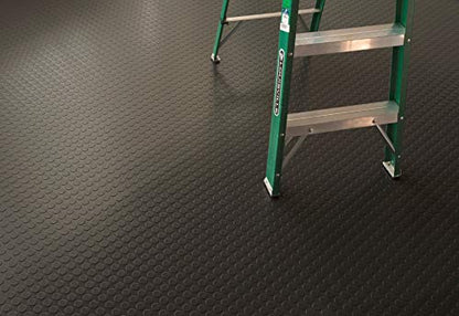 Large Coin Pattern Vinyl Garage Floor Protector Mat
