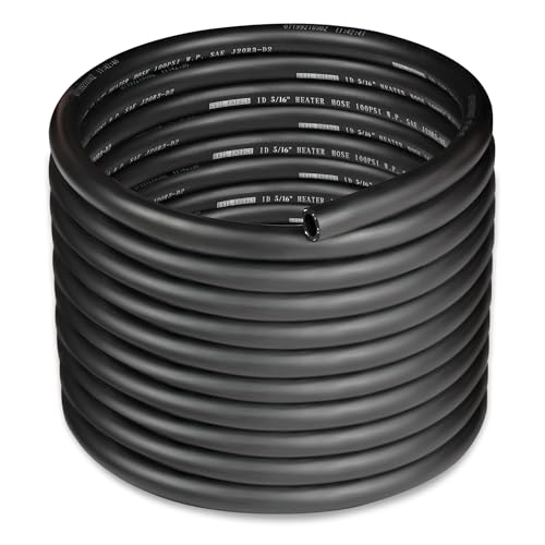 5 16" Heater Hose Coolant Radiator Straight 100PSI SAE 20R3 25FT Black