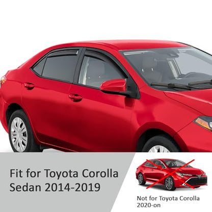 in Channel Extra Durable Rain Guards for Toyota Corolla 2014 (4 Count)