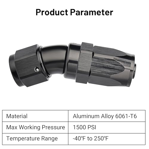 8AN 30 Degree One Piece Full Flow Hose End Fitting Swivel for CPE Braided Hose