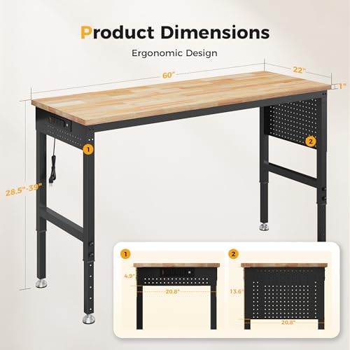 60" Adjustable Workbench