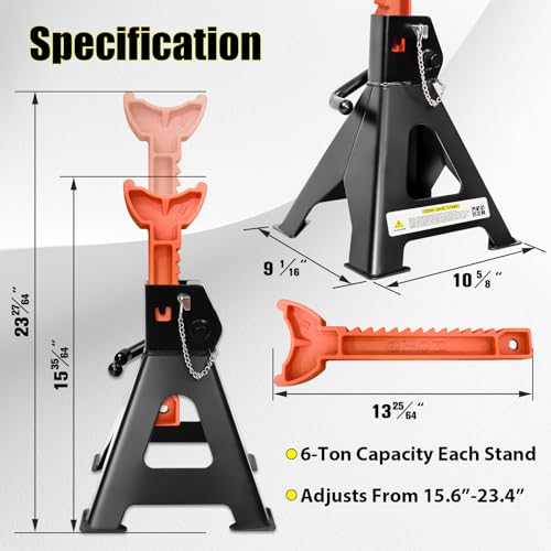 Jack Stands 6 Ton (2 Count)