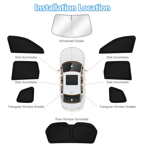 Car Window Shades for Subaru Forester 2014 (8 Count)