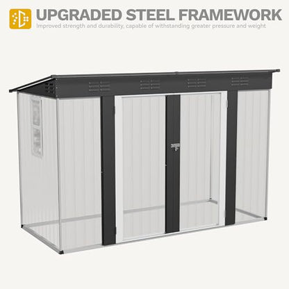 9' x 4' Outdoor Storage Shed with Windows