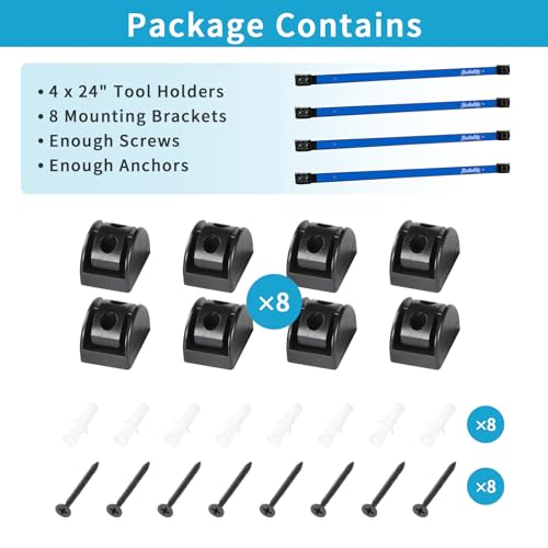 4 Pieces 24" Magnetic Tool Holder Strip (4 Count)