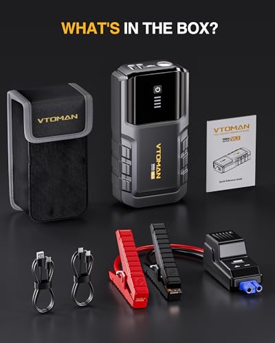 VL3 3000A LiFePO4 Portable Jump Starter for Up to 7L Gas & 5L Diesel