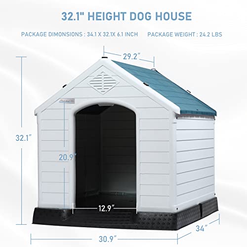 Durable Waterproof Plastic Dog House for Small to Large Sized Dogs