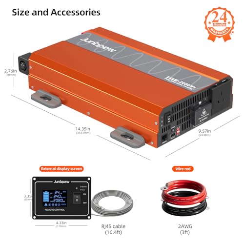 2080W Pure Sine Wave Power Inverter 24V to 110