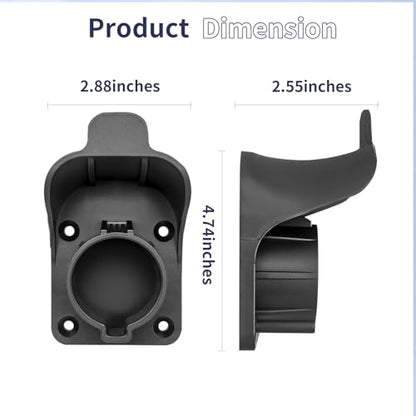 Wall Mount EV Charger Holder for SAE J1772｜Universal Charging Cable Organizer Holster｜Weatherproof Electric Car Plug Dock｜Space Saving Indoor