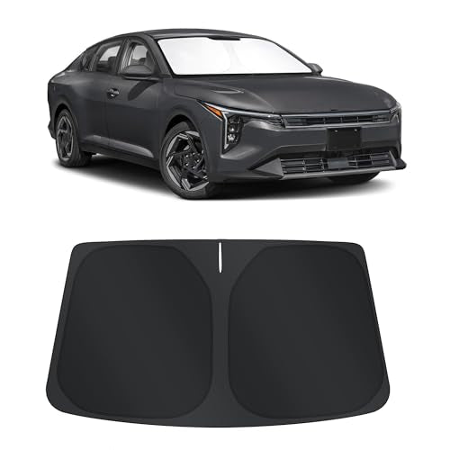 Sun Shade for Kia K4 2025 2026 Accessories Windshield Sun Shade Window Shade UV Rays Protection Sun Visor Cover with Steering Wheel Sunshade Storage Bag