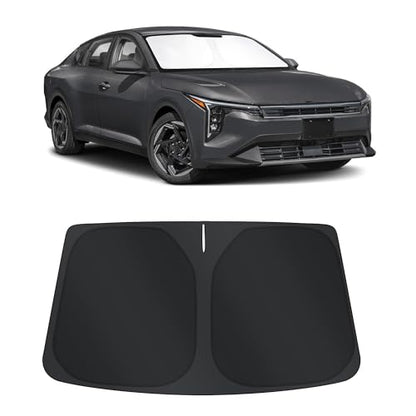Sun Shade for Kia K4 2025 2026 Accessories Windshield Sun Shade Window Shade UV Rays Protection Sun Visor Cover with Steering Wheel Sunshade Storage Bag