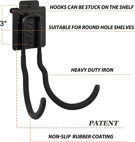 Boltless Shelving Hooks for 1.5 inch Keyhole Shelving Unit 7 Pcs